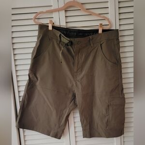 Prana Zion Olive Green Men's Cargo Shorts
